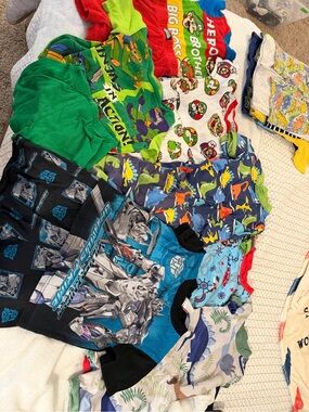 Boys Character Pajama & Tee Lot - Dinosaurs, Superheroes, Sharks